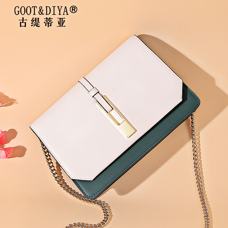 真皮2020新款夏季时尚百搭斜挎小包 古缇蒂亚女士包袋