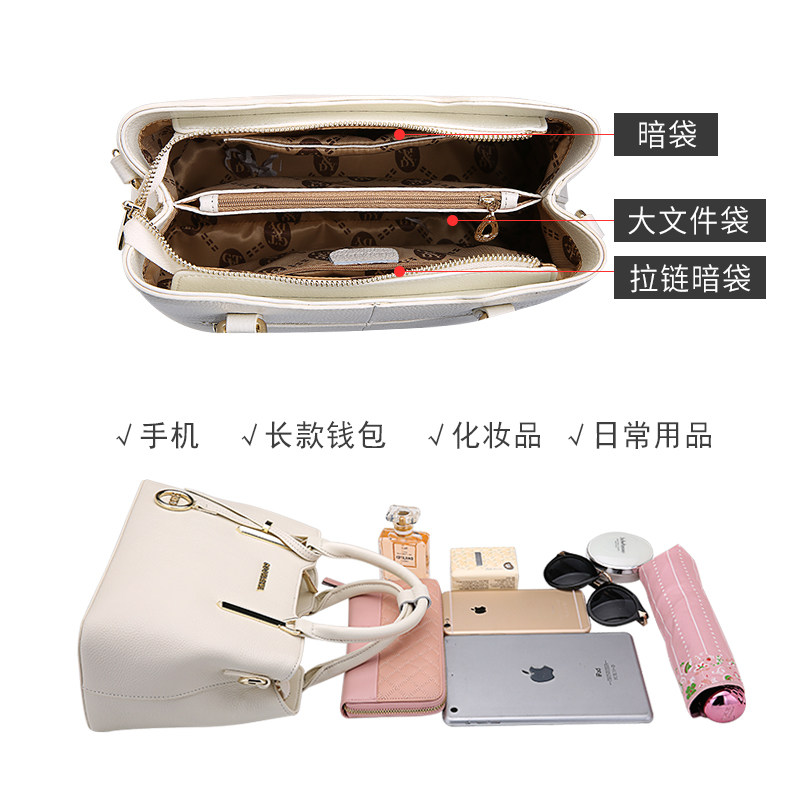 真皮2020新款妈妈手提包女士牛皮包 古缇蒂亚女士包袋