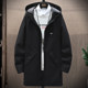 Simple mid-length trench coat men's spring and autumn jacket