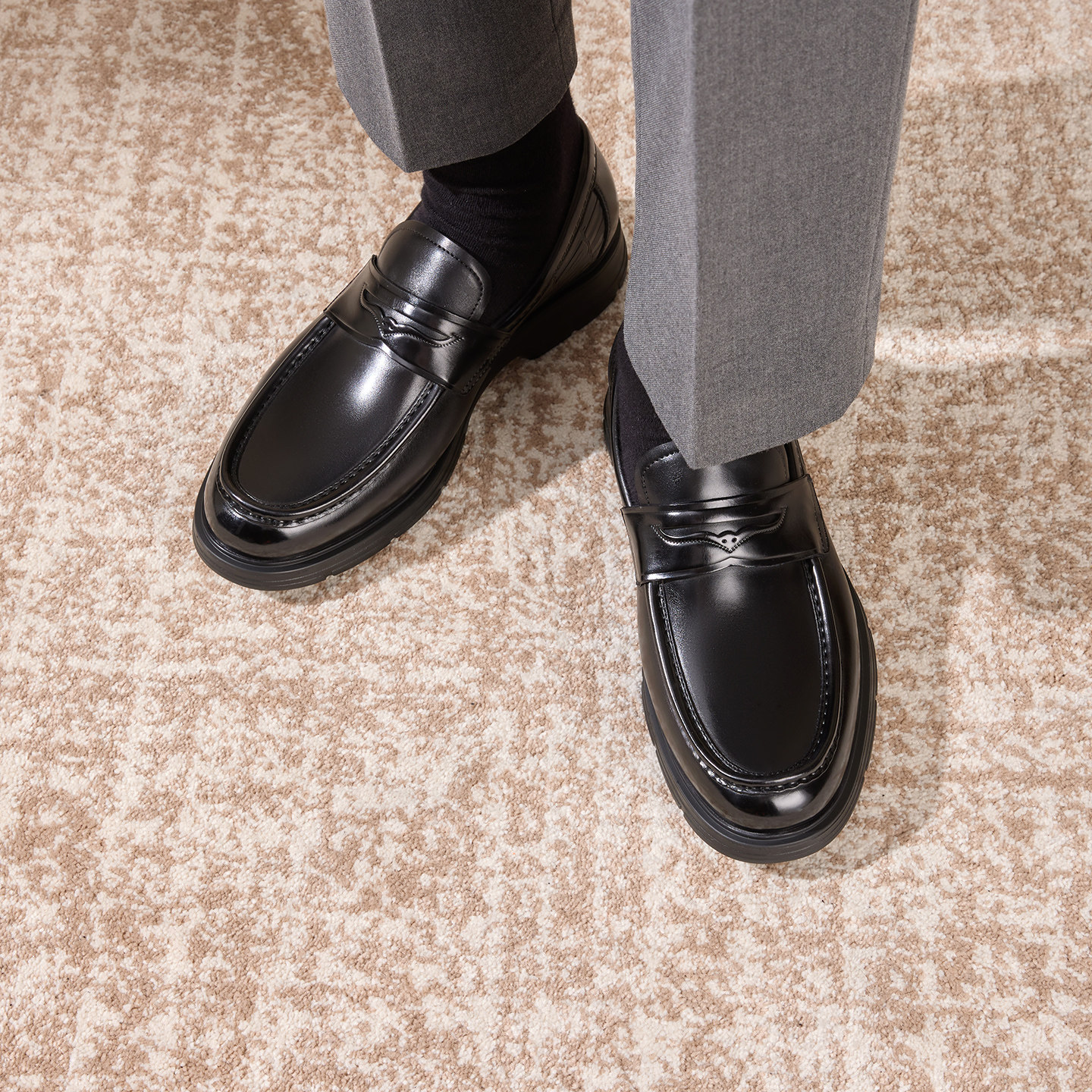 奥康 男鞋2025秋季新款商务正装乐福鞋职场真皮舒适皮鞋门店发货,淘宝优惠券,粉丝福利购,淘宝优惠卷