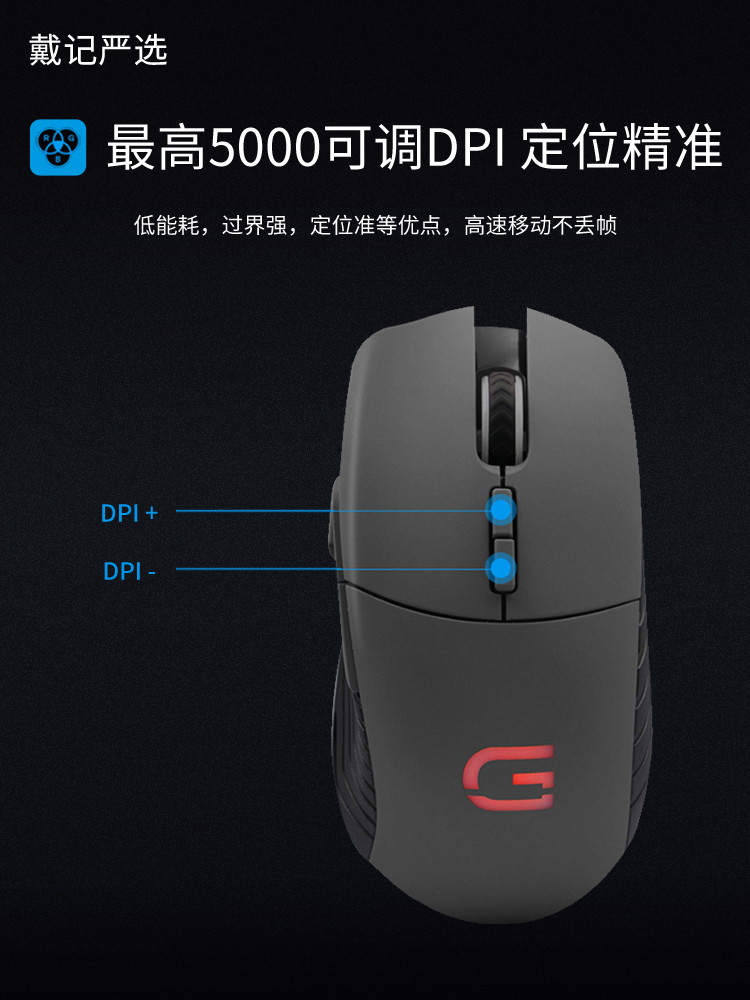 DELL戴尔戴记严选游戏鼠标MS420DS/GM3323D宏编程RGB灯效电竞无线-图1