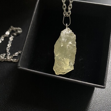 贝壳子〈黄水晶〉天然石新款男士个性项链简约高级质感潮流饰品