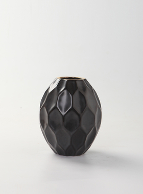 大师原创白色宽口手工陶瓷花瓶