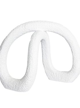 树脂黑白色拱形几何风样板房摆件