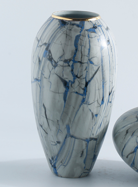 现代简约高温陶瓷白裂系列花瓶