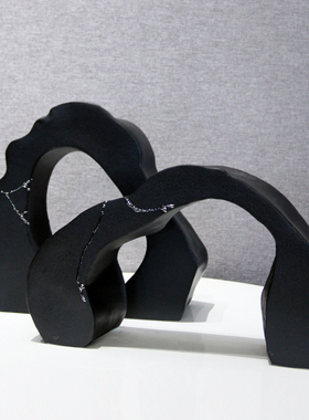 几何风拱形客厅玄关摆设创意陶瓷