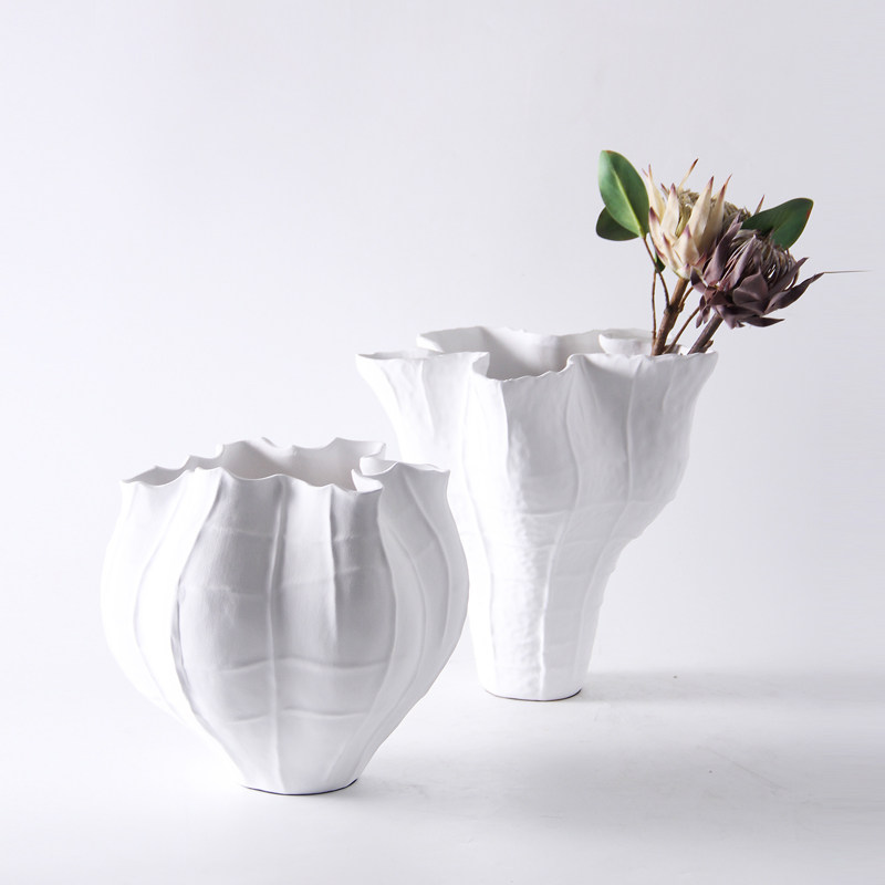 轻奢简约现代黑白色鎏金陶瓷花瓶摆件样板间家居客厅艺术干插花器,淘宝优惠券,粉丝福利购,淘宝优惠卷