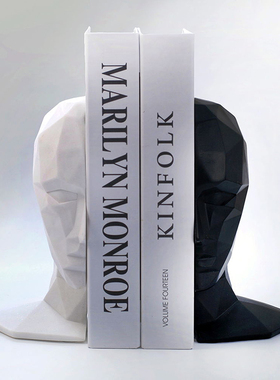 简约风黑色人物家居桌面摆件书档