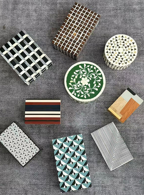 北欧简约卧室牛骨首饰盒