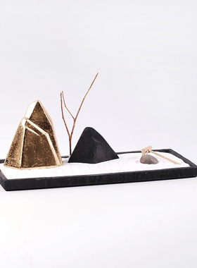 枯山水新中式风茶几套装组合摆件