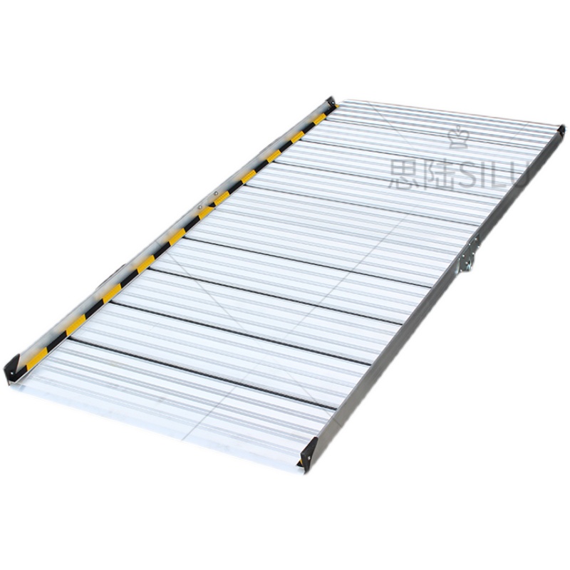 银色无障碍铝合金坡道板便携式防滑折叠移动楼梯斜坡爬楼台阶垫板 - 图3