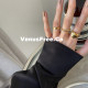 Thickened gold-plated threaded ring rings stacked ins
