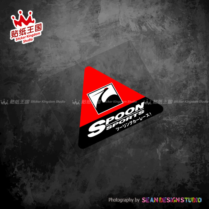 适用SPOON仙鹤TYPEONE环八JDM思域雅阁飞度GK5GR9日系改装反光贴 - 图0