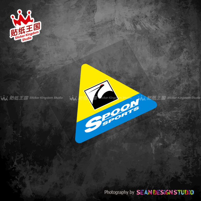 适用SPOON仙鹤TYPEONE环八JDM思域雅阁飞度GK5GR9日系改装反光贴 - 图1