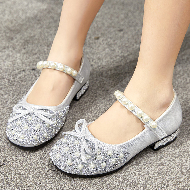 儿童高跟鞋春秋新款演出鞋时尚小女孩水晶鞋女宝宝鞋子女童公主鞋,淘宝优惠券,粉丝福利购,淘宝优惠卷