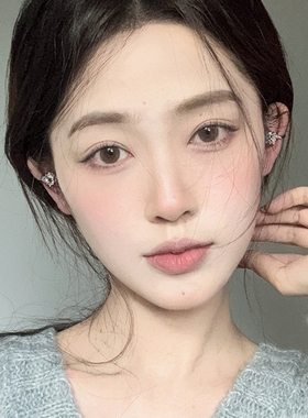 简约百搭一颗小方糖闪钻耳夹轻奢