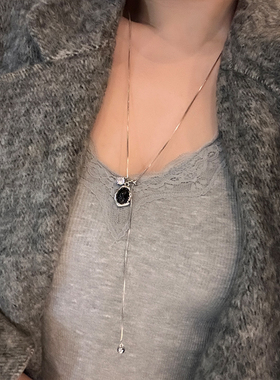 长度可随意调节~仿玛瑙吊坠项链