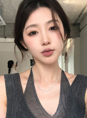轻奢银色珠链项链手链冷淡风颈链