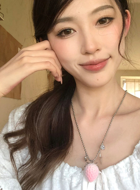可爱草莓项链发夹