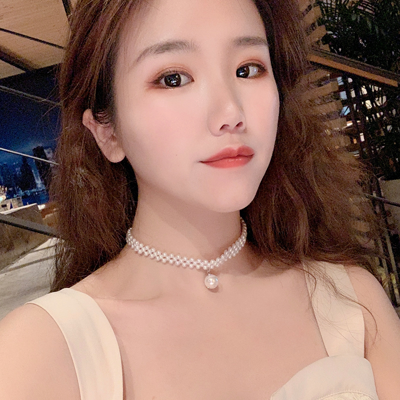 颈链项链脖子饰品 小众短款珍珠锁骨链仙女气质简约网红 ins choker 颈链项链脖子饰品 小众短款珍珠锁骨链仙女气质简约网红 ins choker