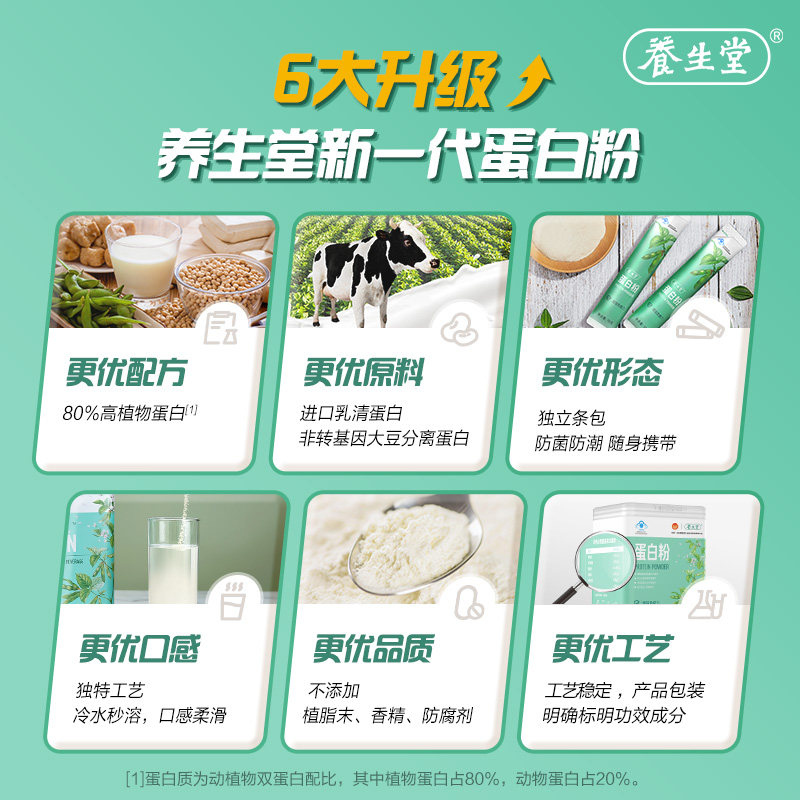 养生堂正品旗舰店中老年人蛋白质粉 养生堂大豆分离蛋白/混合蛋白