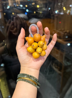什锦小葫芦葡萄串挂件  葫芦手把件摆件