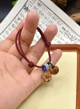 桃篮手链女款小众编绳桃