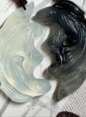 双鱼玉佩挂件闺蜜信物姐