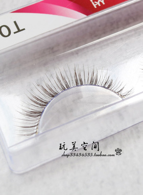 茶色棕色假睫毛眼头磨尖自然逼真