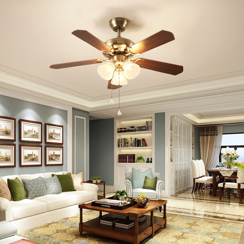 新中式风扇灯客厅灯餐厅卧室北欧家用复古现代美式简约吊灯吊扇灯,淘宝优惠券,粉丝福利购,淘宝优惠卷
