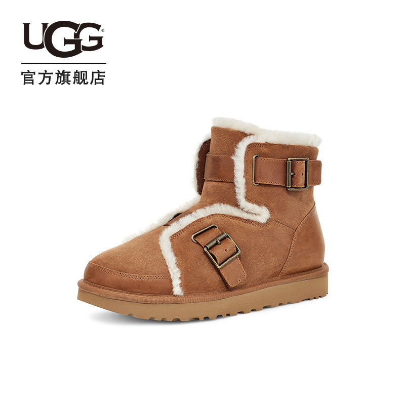 ugg2021秋冬平底溢毛休闲靴雪地靴 UGG时装靴