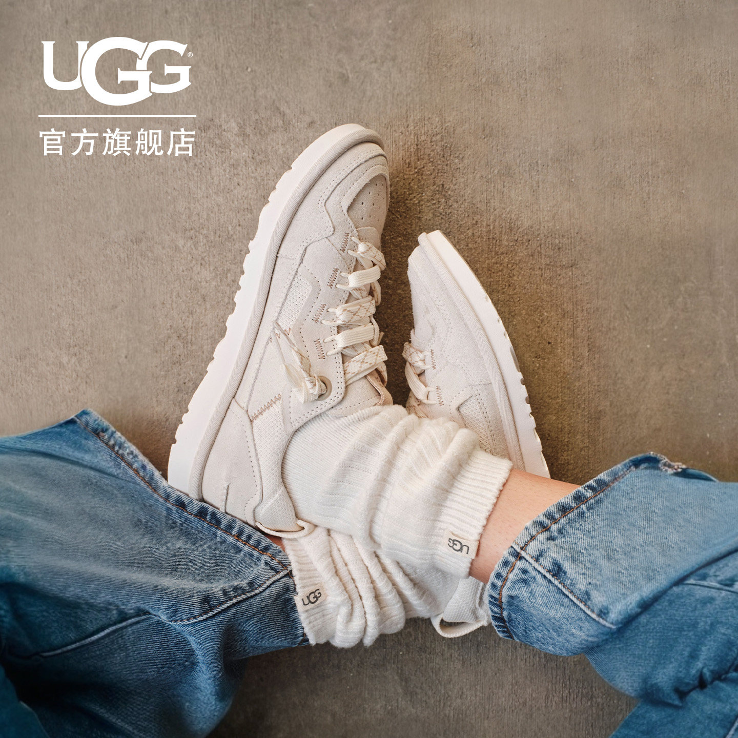 UGG春季新款女士舒适时尚平底纯色圆头系带低帮梅尔休闲鞋1175301,淘宝优惠券,粉丝福利购,淘宝优惠卷