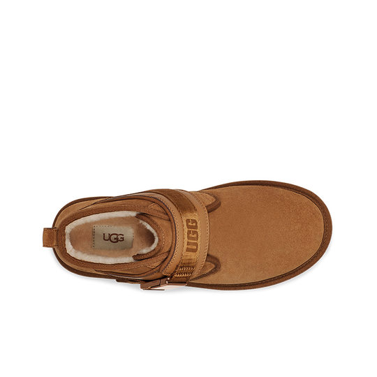 UGG秋季男士舒适纯色平底圆头时尚靴纽姆搭扣休闲雪地靴 1118570