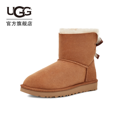 UGG冬季女士经典贝莉舒适平底休闲蝴蝶结短靴雪地靴 1016501