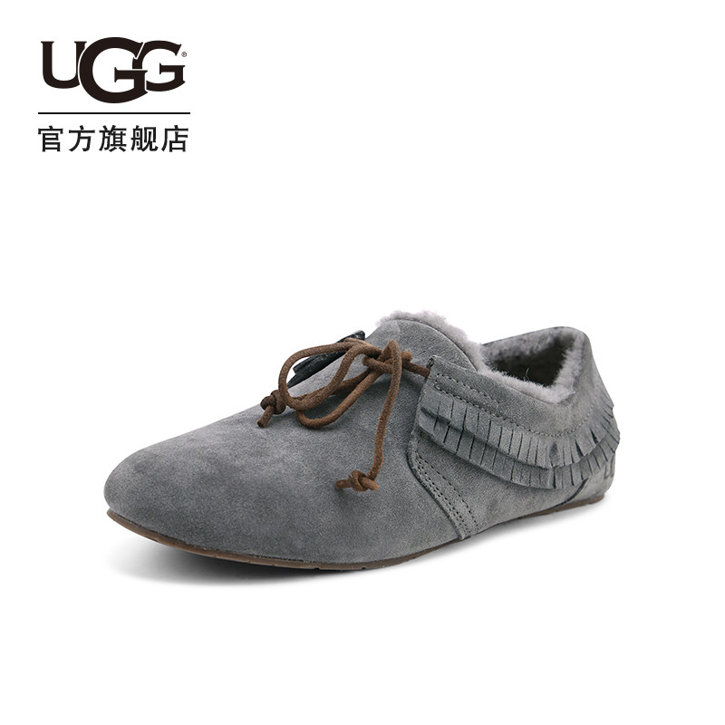 ugg2020秋冬新款蝴蝶结流苏芭蕾鞋 UGG单鞋