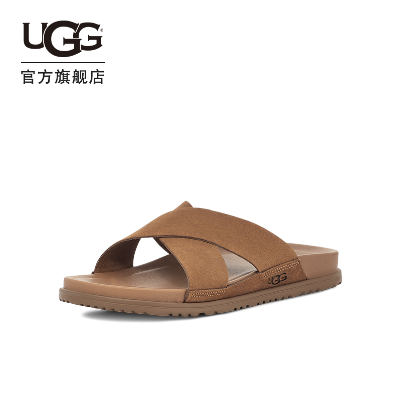 UGG2022春季新款男士凉鞋沙滩休闲舒适软底交叉绑带拖鞋 1124902