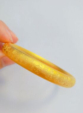 越南沙金百福手镯8mm外圈中式福