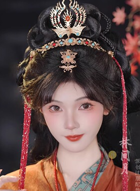 林间月原创【红颜】战国袍公主发冠套装短流苏发饰发簪汉服配饰铜