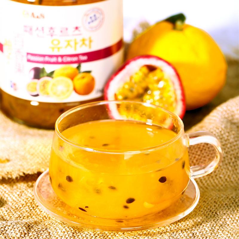 临期特卖特价韩国AS奥尚蜂蜜柚子百香果茶1000g柠檬茶果酱果味茶 - 图1