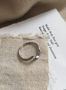 简约波浪开口戒指男女可带保色