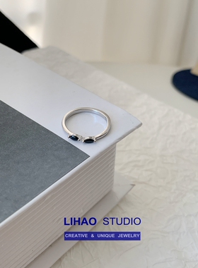 韩国小众高级食指戒指迷你锆石