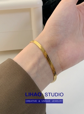 小众高级感轻奢精致18k金色手链