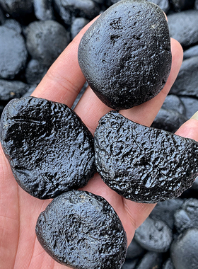 雷公墨玻璃摆件收藏把玩陨石