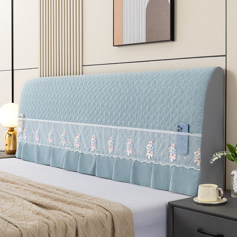 加厚夹棉床头罩软包床头套实木全包欧式床头防尘罩布艺全包保护罩,淘宝优惠券,粉丝福利购,淘宝优惠卷