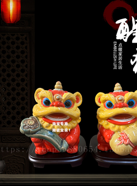 石湾陶瓷公仔摆件纯手工彩陶