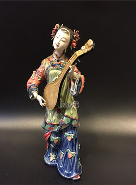 公仔人物古典风陶瓷创意摆件