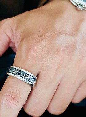 顺丰发货-复古990足银男士戒指