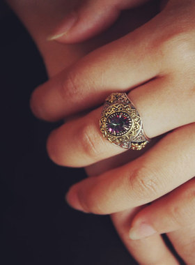 [波斯宫廷]进口复古个性纯银戒指