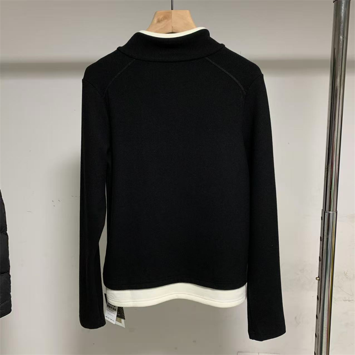 【辛芷蕾同款】实拍2025冬季新款软糯假两件半拉链立领打底卫衣女 - 图3