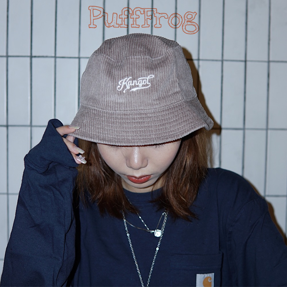 Kangol Cord Vintage Bucket袋鼠王俊凯同款帽灯芯绒双面戴渔夫帽-图1